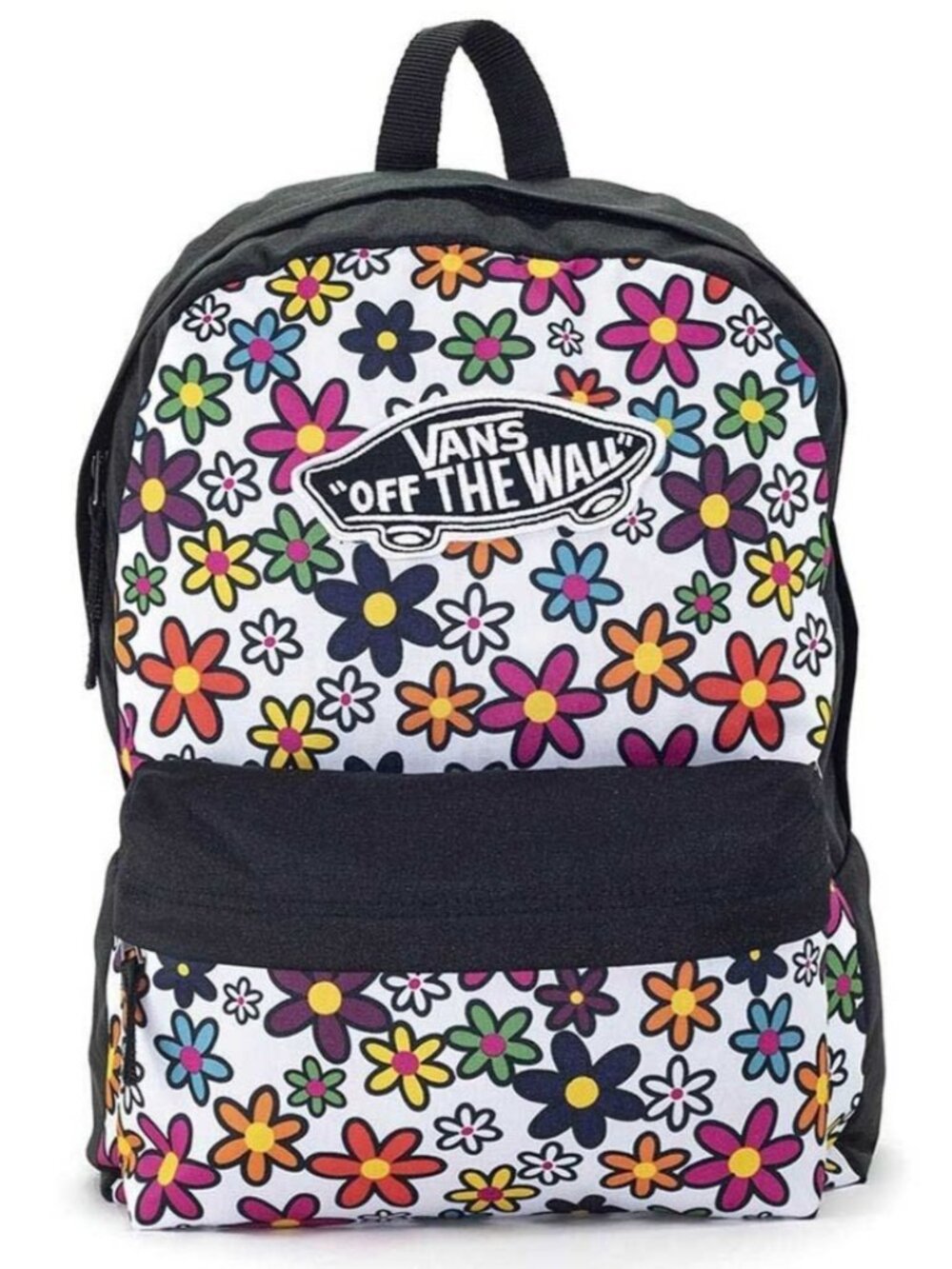 Vans Off The Wall Realm Backpack Black Wildflower Funky Floral Print School Bag